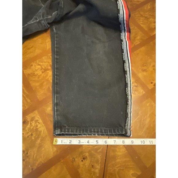 VTG HUGO BOSS by IG Design 90s Baggy Hip Hop Skater Denim Jeans Mens 33x28 Black - Picture 11 of 11
